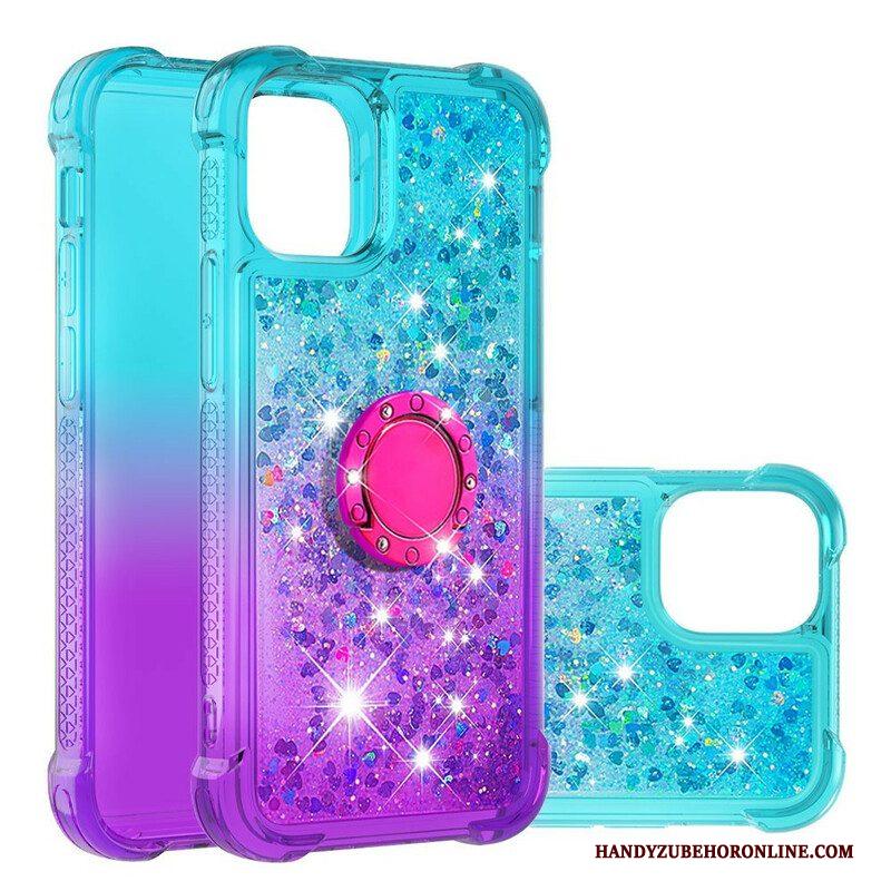 Hoesje voor iPhone 13 Mini Glitter Ringbeugel