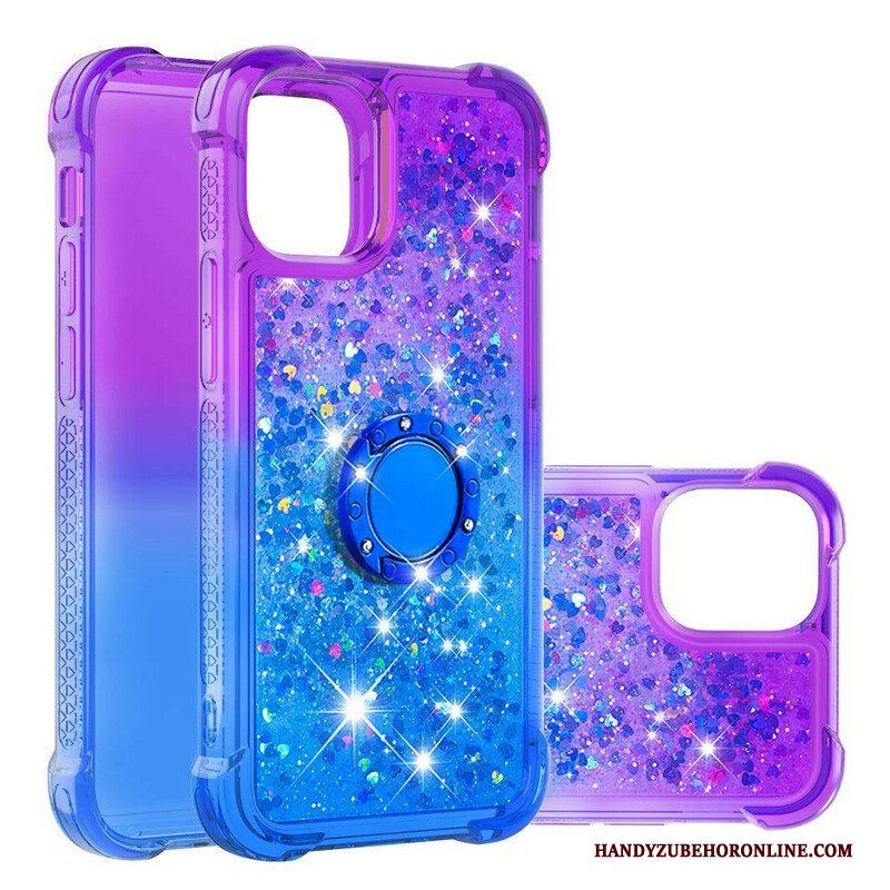 Hoesje voor iPhone 13 Mini Glitter Ringbeugel