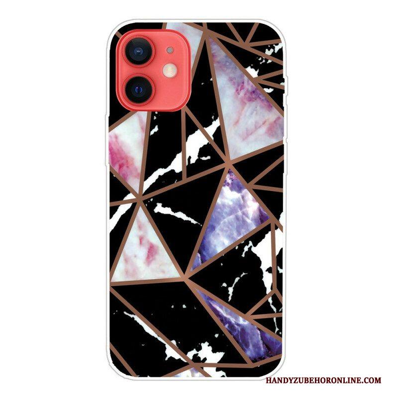 Hoesje voor iPhone 13 Mini Weiger Geometrisch Marmer