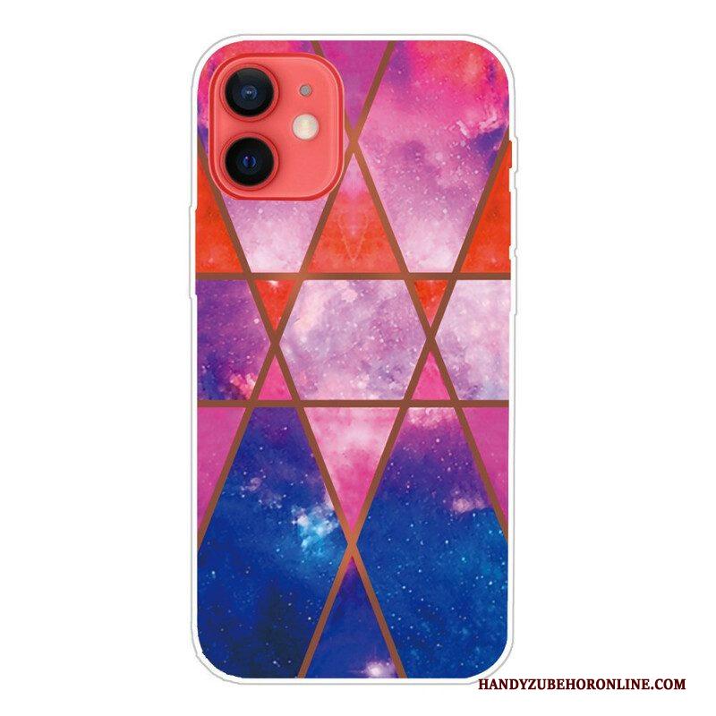 Hoesje voor iPhone 13 Mini Weiger Geometrisch Marmer