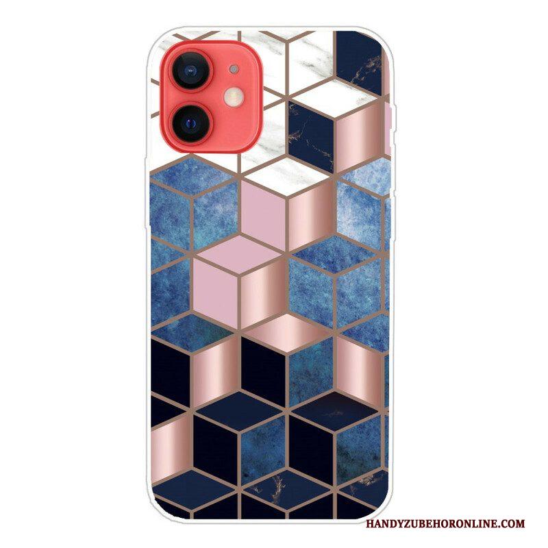 Hoesje voor iPhone 13 Mini Weiger Geometrisch Marmer