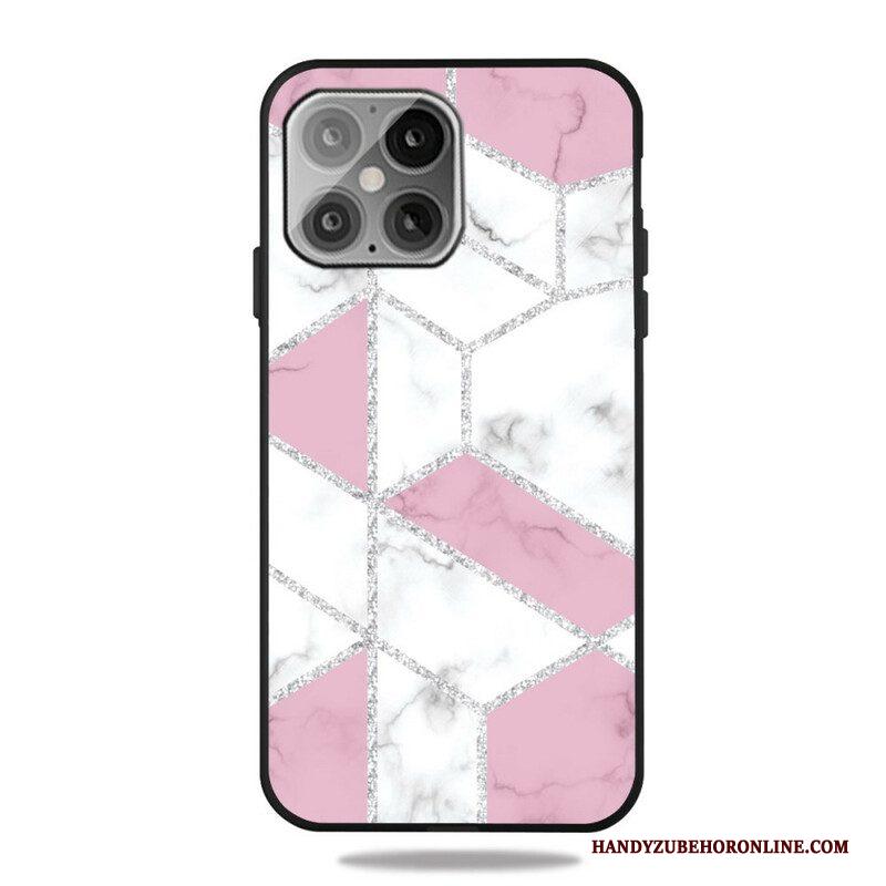 Hoesje voor iPhone 13 Pro Glitter Marmer