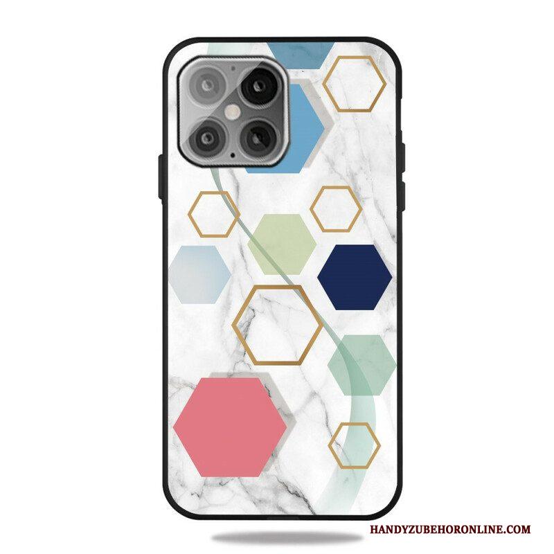 Hoesje voor iPhone 13 Pro Marmeren Geometrie