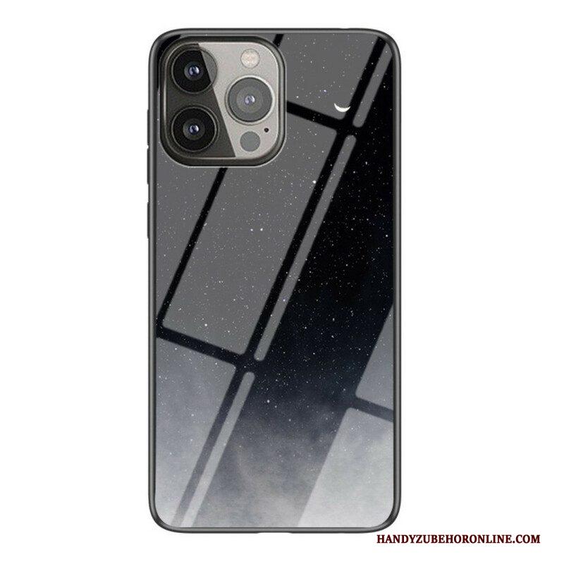 Hoesje voor iPhone 13 Pro Sterrenhemel Gehard Glas