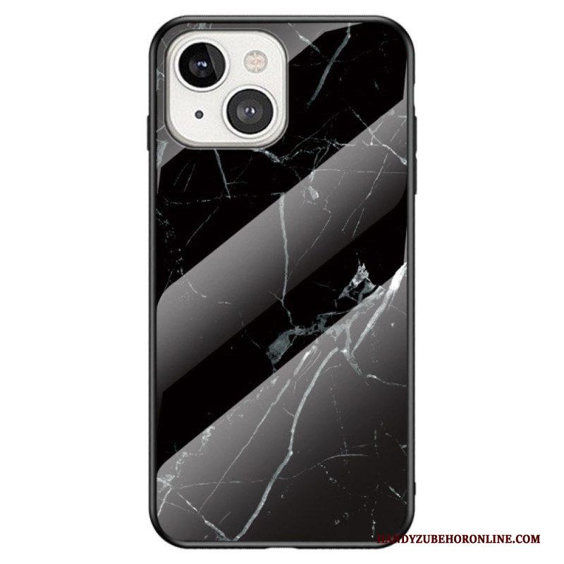 Hoesje voor iPhone 14 Marmer Gehard Glas