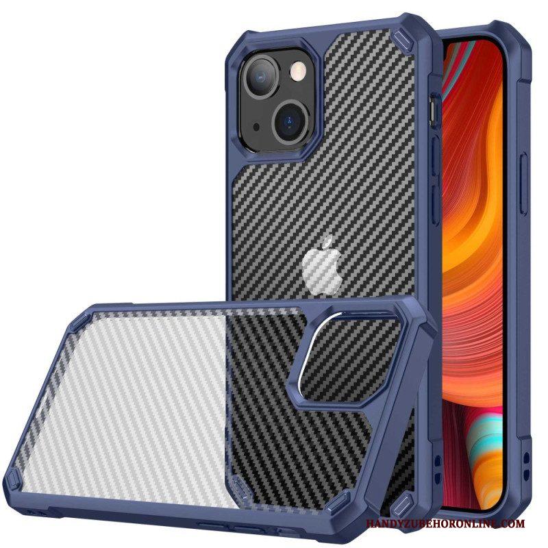 Hoesje voor iPhone 14 Naadloze Koolstofvezeltextuur