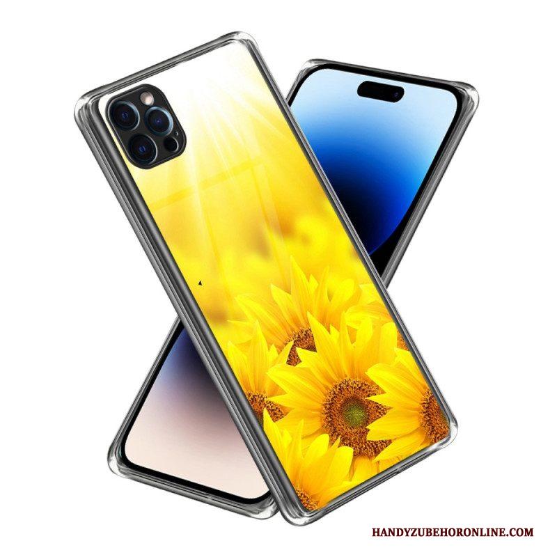 Hoesje voor iPhone 14 Pro Max Intense Zonnebloemen