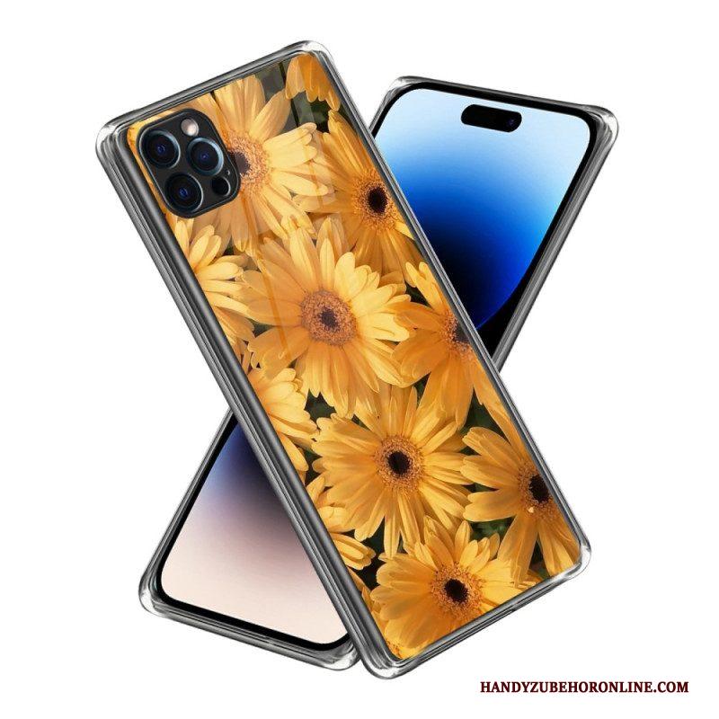 Hoesje voor iPhone 14 Pro Max Intense Zonnebloemen