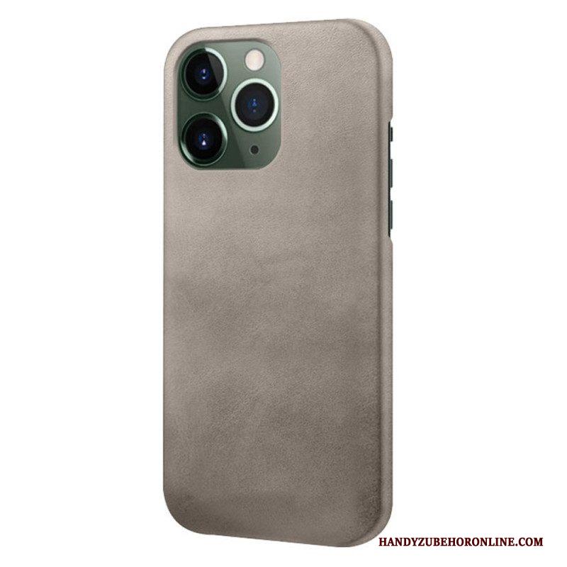 Hoesje voor iPhone 14 Pro Max Leer-effect