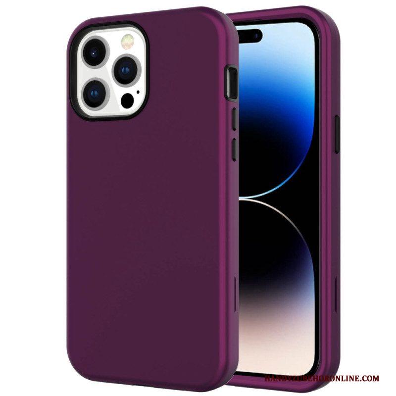 Hoesje voor iPhone 14 Pro Max Matte Afwerking Hybride