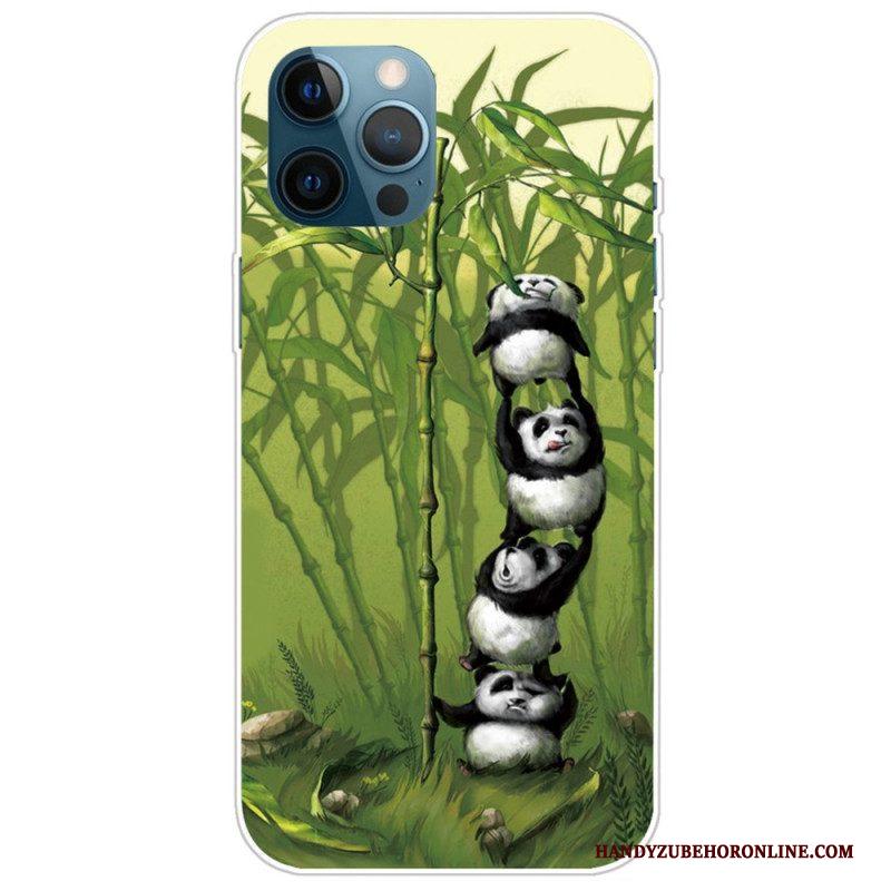 Hoesje voor iPhone 14 Pro Max Stelletje Panda's