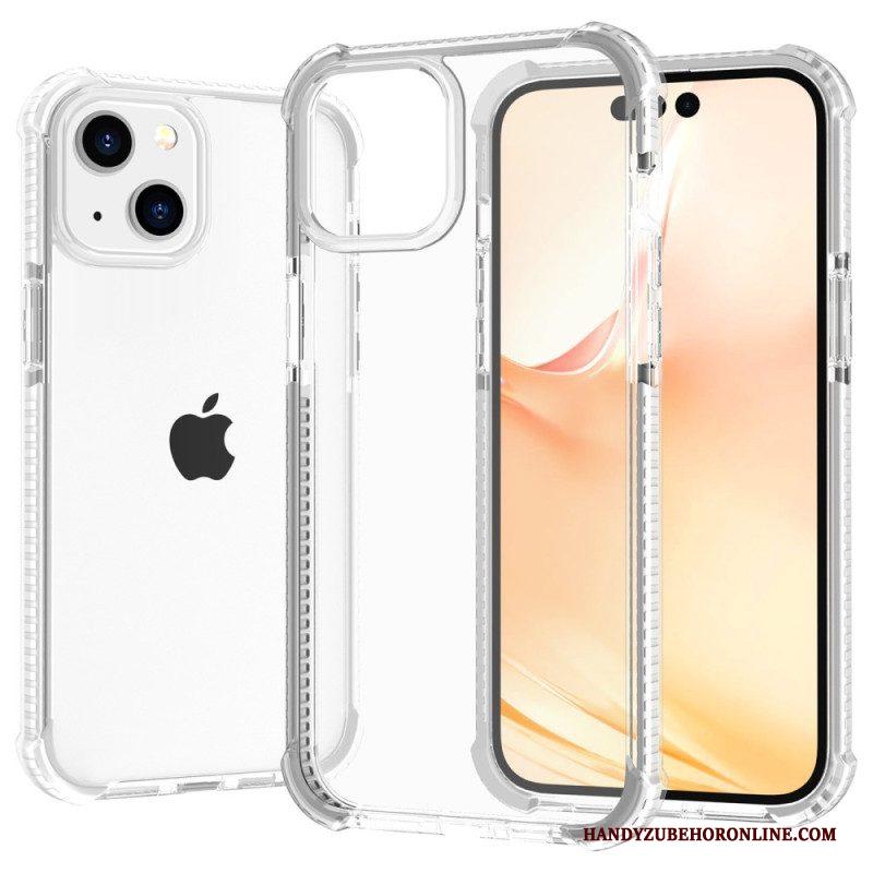 Hoesje voor iPhone 14 Transparant Gekleurde Randen