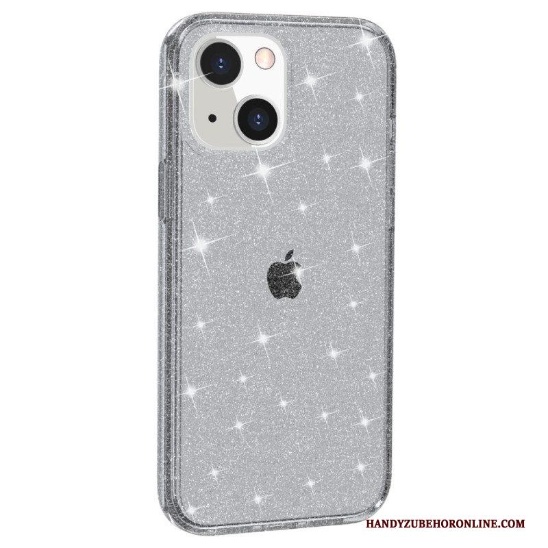 Hoesje voor iPhone 15 Plus Transparante Glitters