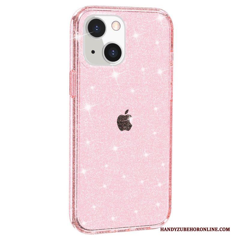 Hoesje voor iPhone 15 Plus Transparante Glitters