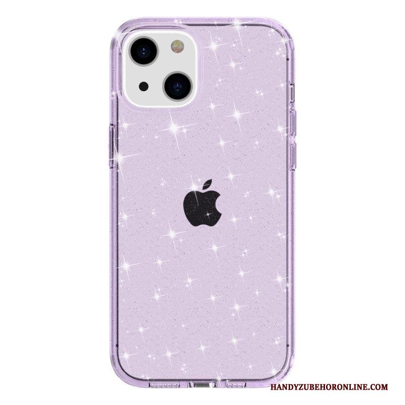 Hoesje voor iPhone 15 Plus Transparante Glitters