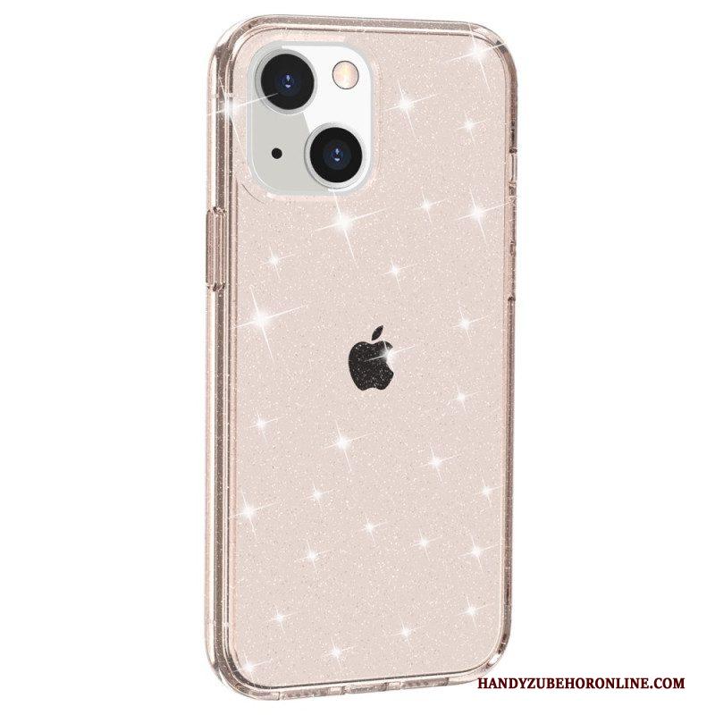 Hoesje voor iPhone 15 Plus Transparante Glitters