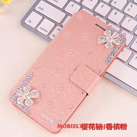 Huawei G9 Plus Met Strass Clamshell Hoesje Telefoon Leren Etui Anti-fall Bescherming Lichtblauw