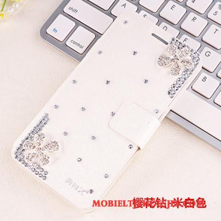 Huawei G9 Plus Met Strass Clamshell Hoesje Telefoon Leren Etui Anti-fall Bescherming Lichtblauw