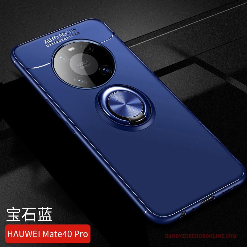 Huawei Mate 40 Pro Trendy Merk Auto Ring Siliconen Ondersteuning Hoesje Telefoon All Inclusive