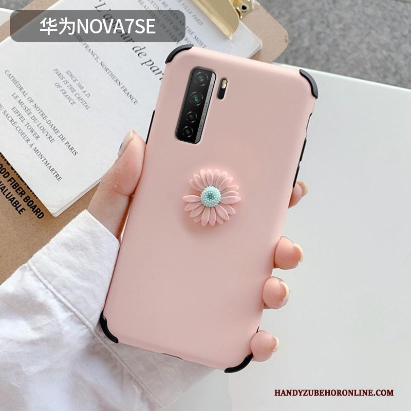 Huawei P40 Lite 5g Hoesje Telefoon Bescherming Anti-fall Madeliefjes All Inclusive Dun Roze