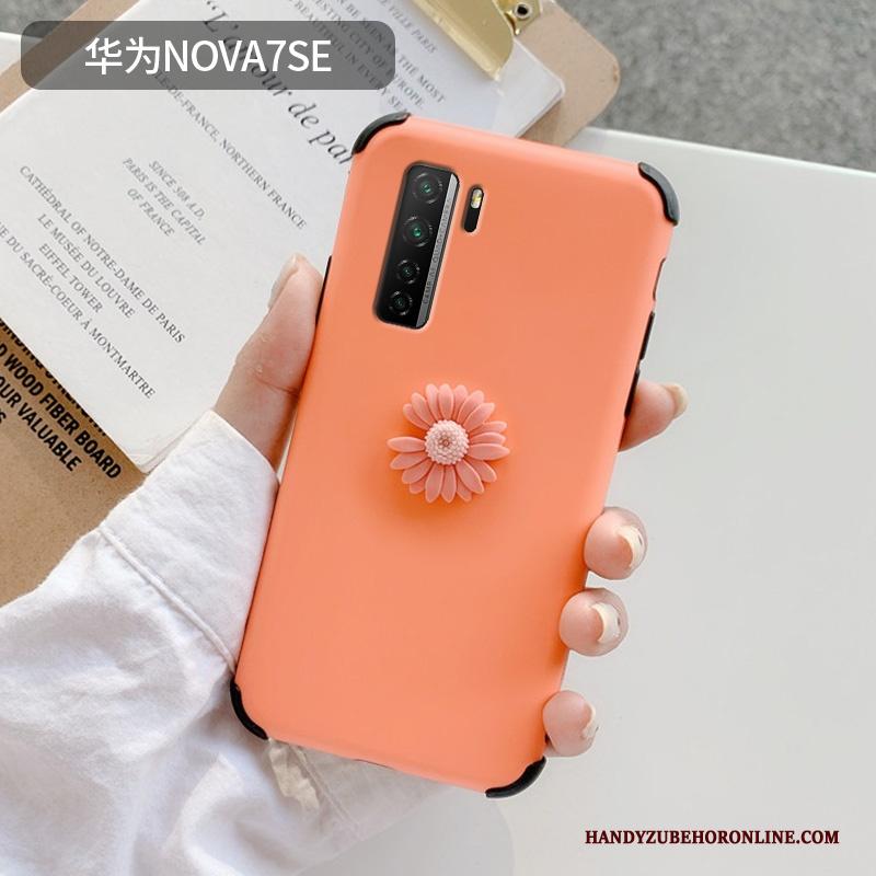 Huawei P40 Lite 5g Hoesje Telefoon Bescherming Anti-fall Madeliefjes All Inclusive Dun Roze