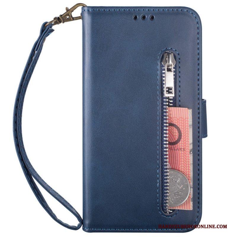 Leren Hoesje voor Samsung Galaxy A53 5G Portemonnee Met Lanyard