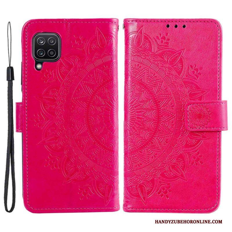 Leren Hoesje voor Samsung Galaxy M53 5G Zon Mandala