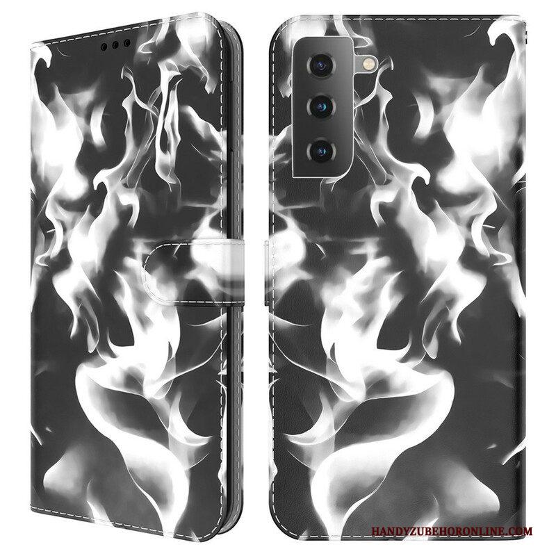 Leren Hoesje voor Samsung Galaxy S21 FE Abstract Patroon