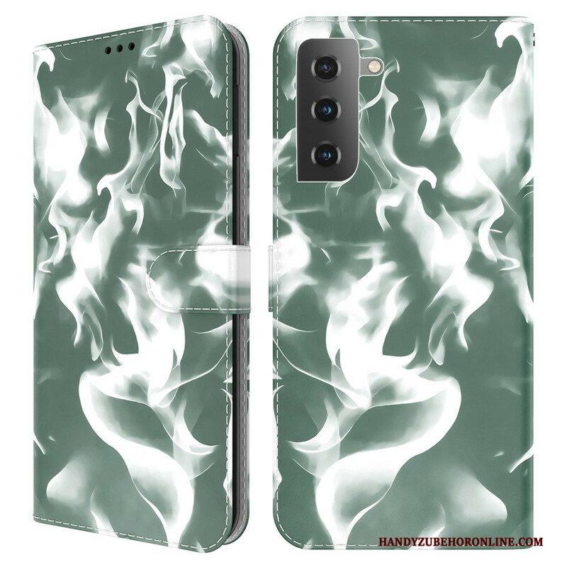 Leren Hoesje voor Samsung Galaxy S21 FE Abstract Patroon