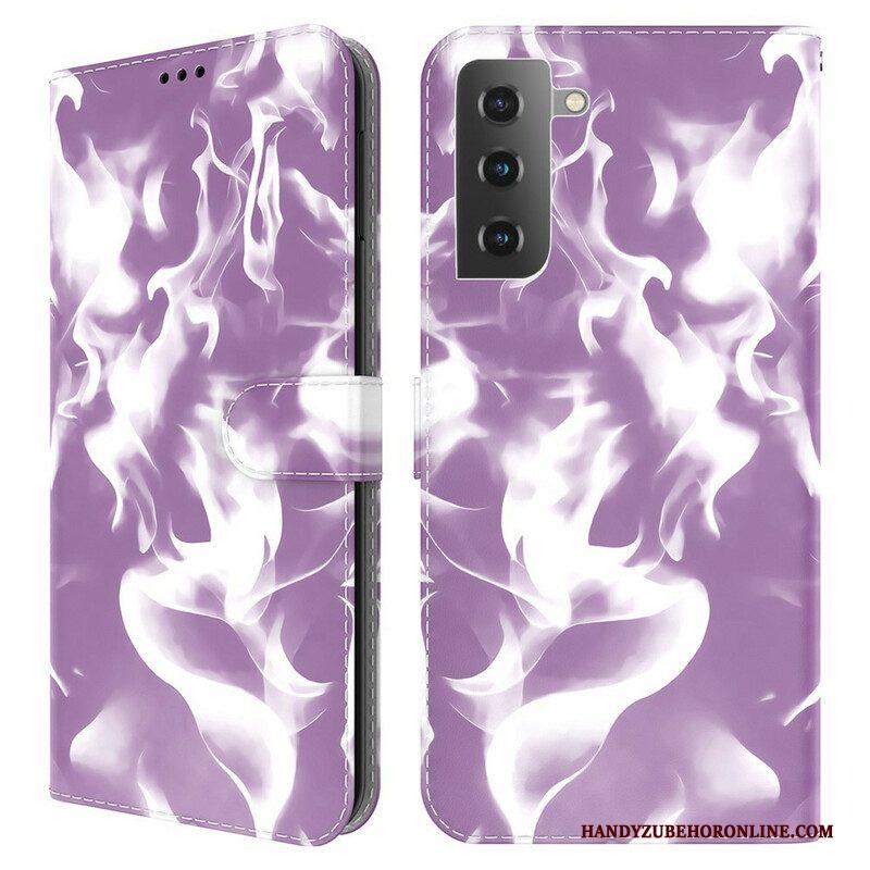 Leren Hoesje voor Samsung Galaxy S21 FE Abstract Patroon