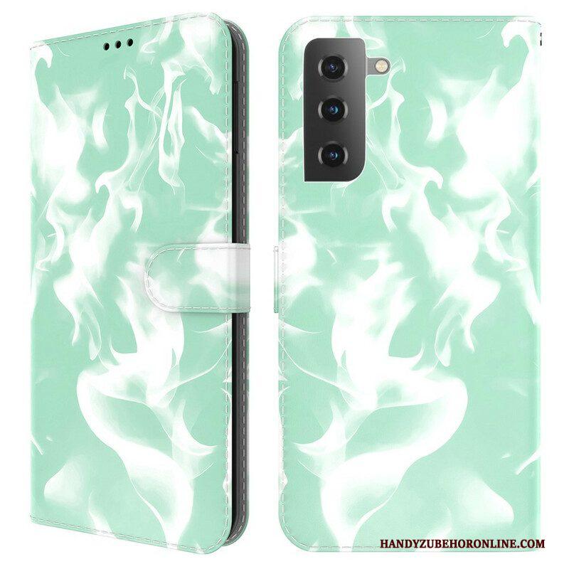 Leren Hoesje voor Samsung Galaxy S21 FE Abstract Patroon