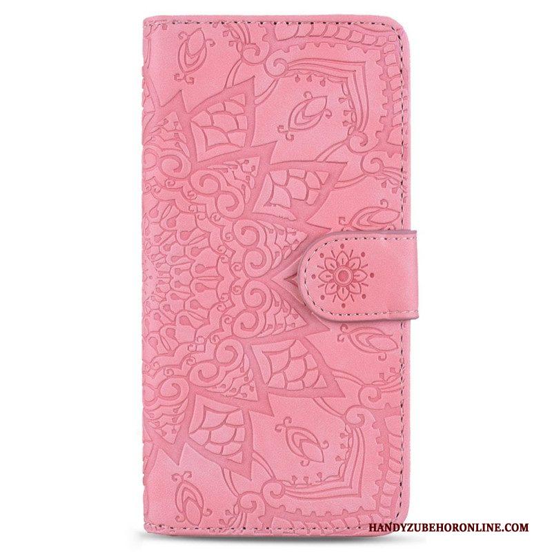 Leren Hoesje voor Samsung Galaxy S23 5G Met Ketting Stijlvolle Strappy Mandala