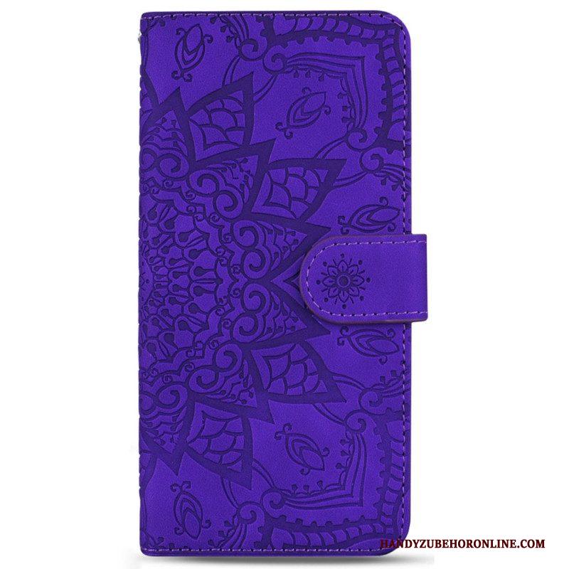 Leren Hoesje voor Samsung Galaxy S23 5G Met Ketting Stijlvolle Strappy Mandala