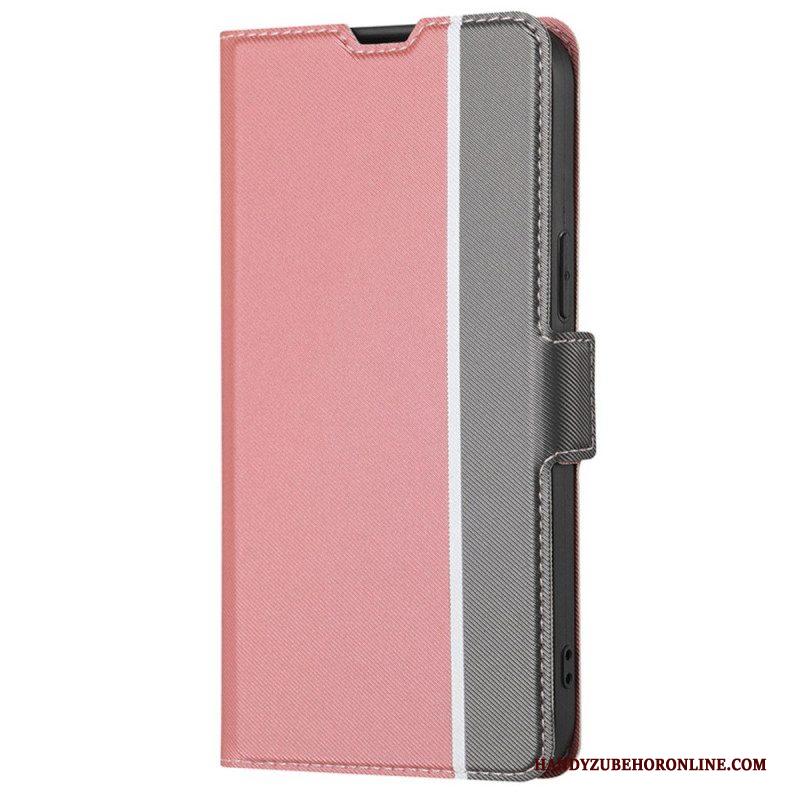 Leren Hoesje voor Xiaomi 12 / 12X Tweekleurige Dubbele Sluiting