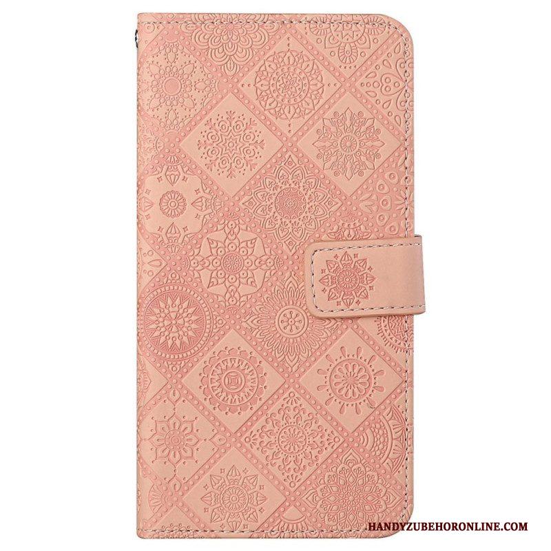 Leren Hoesje voor Xiaomi 12T / 12T Pro Bloemenpatroon