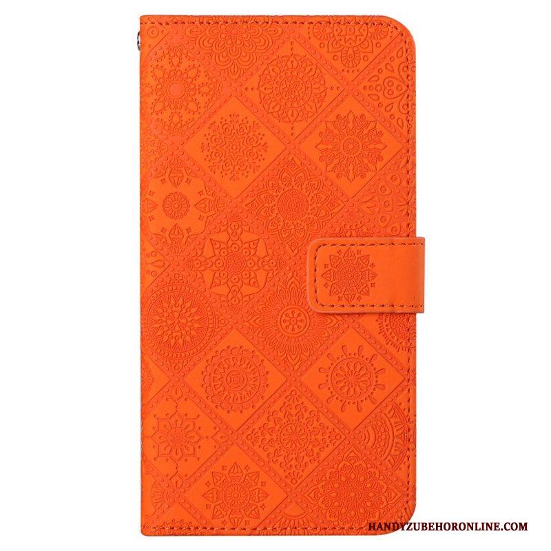 Leren Hoesje voor Xiaomi 12T / 12T Pro Bloemenpatroon