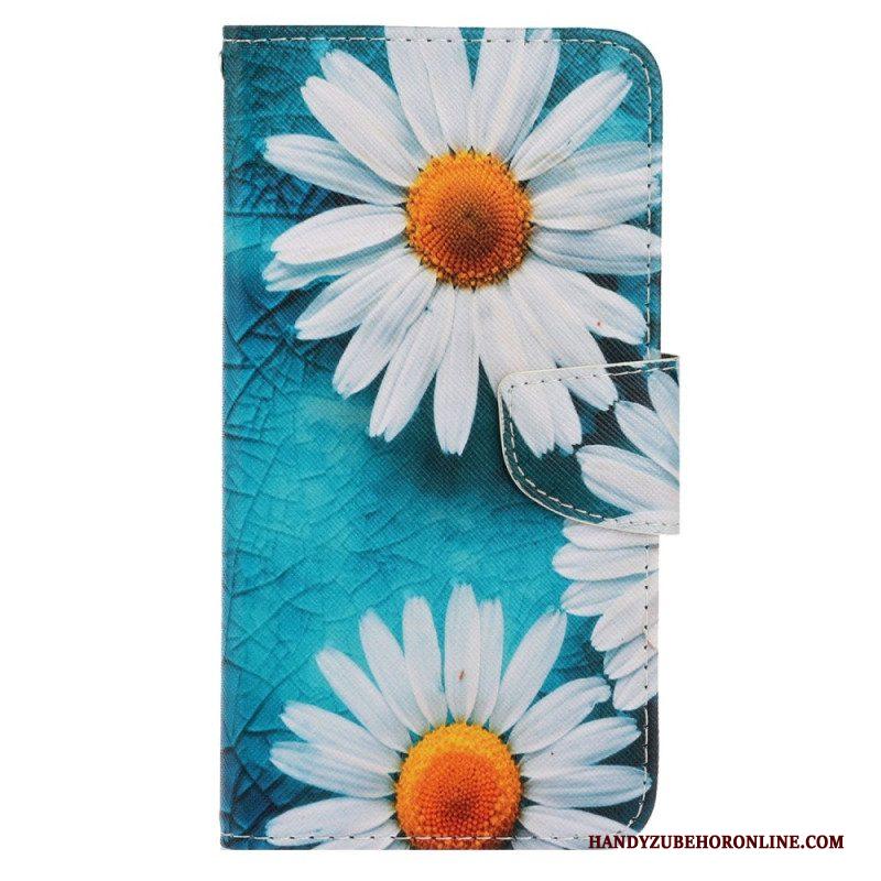 Leren Hoesje voor Xiaomi 12T / 12T Pro Met Ketting Strakke Daisy