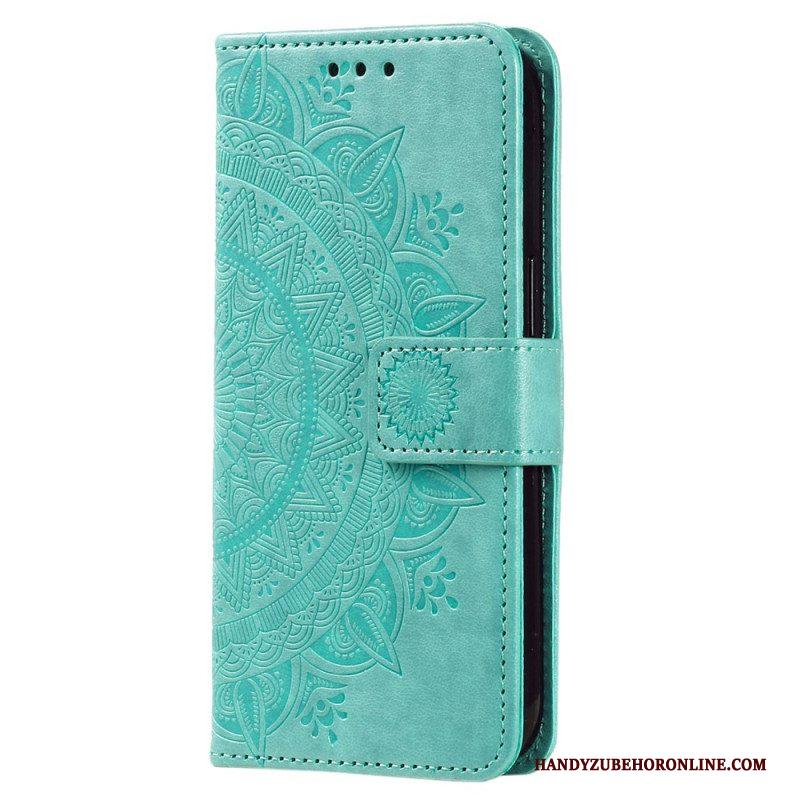 Leren Hoesje voor Xiaomi 13 Lite Mandala Zon Met Lanyard