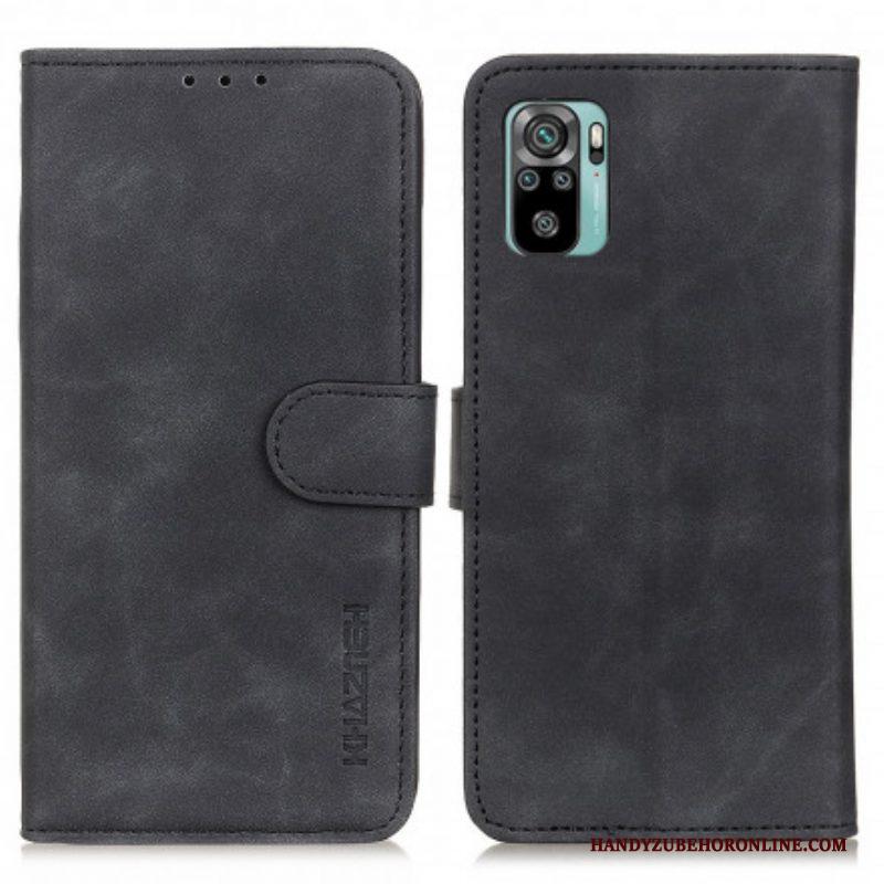 Leren Hoesje voor Xiaomi Redmi Note 10 / 10S Khazneh Vintage Leereffect