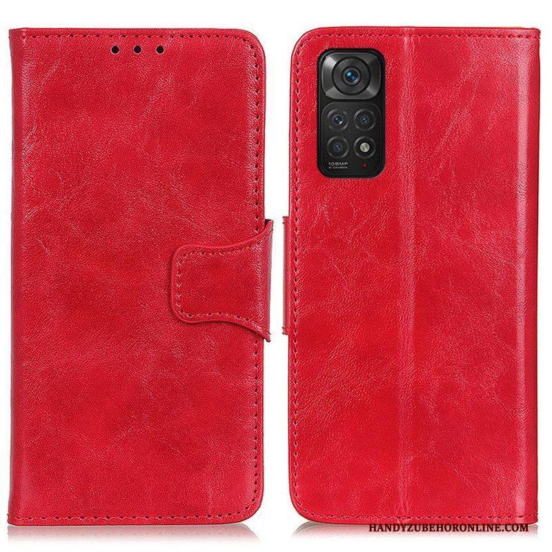 Leren Hoesje voor Xiaomi Redmi Note 11 / 11S Folio-hoesje Getextureerde Magnetische Flap