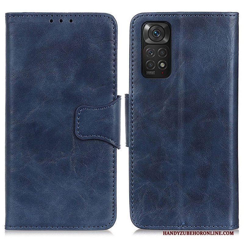 Leren Hoesje voor Xiaomi Redmi Note 11 / 11S Folio-hoesje Getextureerde Magnetische Flap