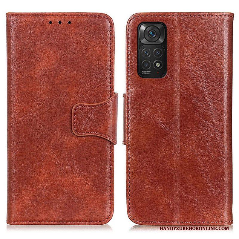 Leren Hoesje voor Xiaomi Redmi Note 11 / 11S Folio-hoesje Getextureerde Magnetische Flap