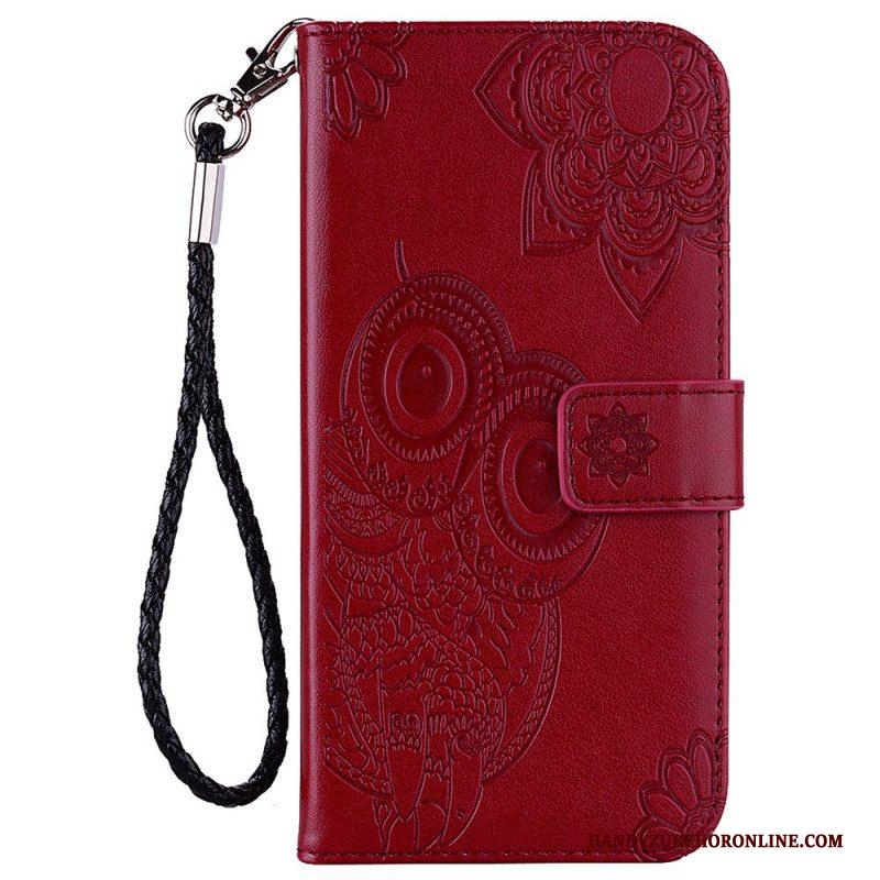 Leren Hoesje voor Xiaomi Redmi Note 11 Pro Plus 5G Mandala Uil