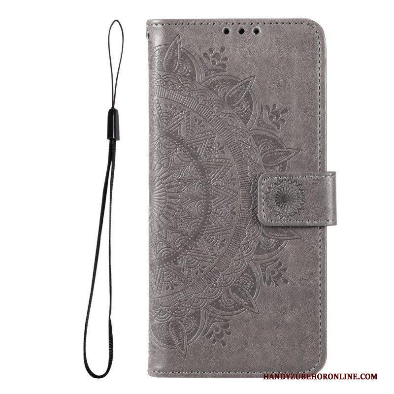 Leren Hoesje voor Xiaomi Redmi Note 11 Pro Plus 5G Zon Mandala