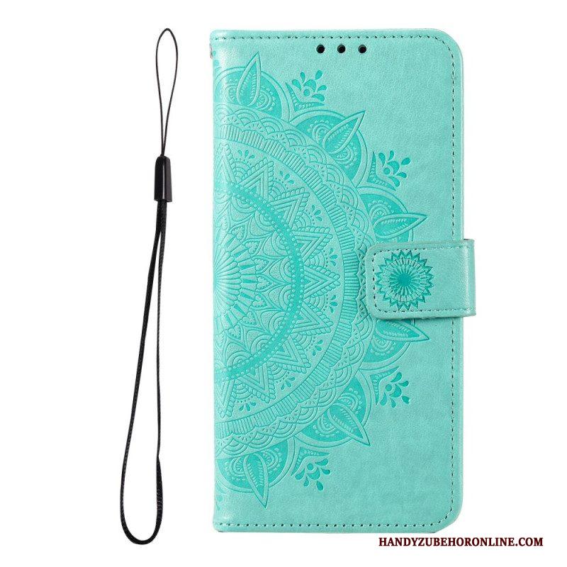 Leren Hoesje voor Xiaomi Redmi Note 11 Pro Plus 5G Zon Mandala