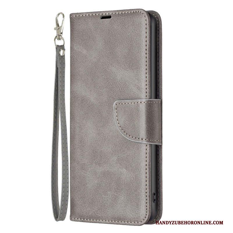 Leren Hoesje voor Xiaomi Redmi Note 12 5G Schuine Sluiting