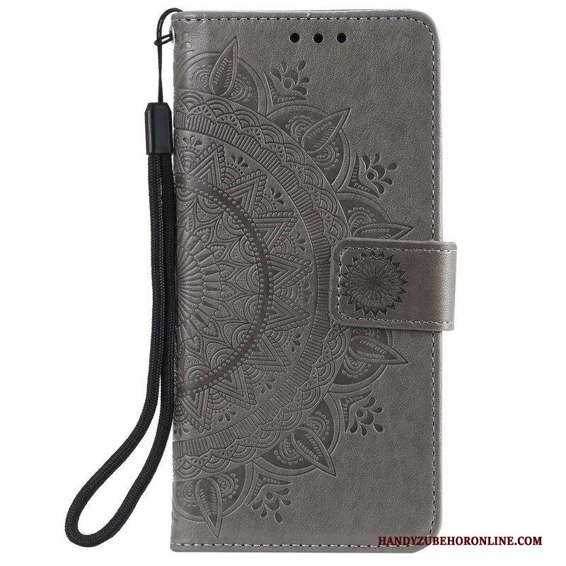 Leren Hoesje voor iPhone 13 Mini Zon Mandala