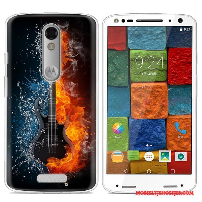 Moto X Force Hoesje Telefoon Mobiele Telefoon Bescherming Zacht Purper Geschilderd