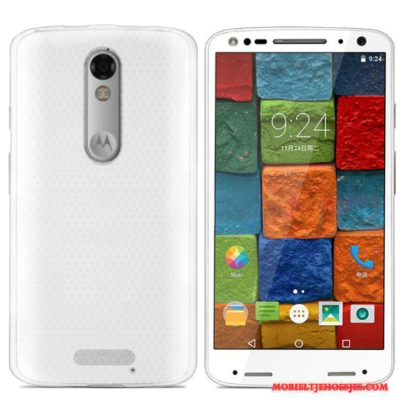 Moto X Force Hoesje Telefoon Mobiele Telefoon Bescherming Zacht Purper Geschilderd