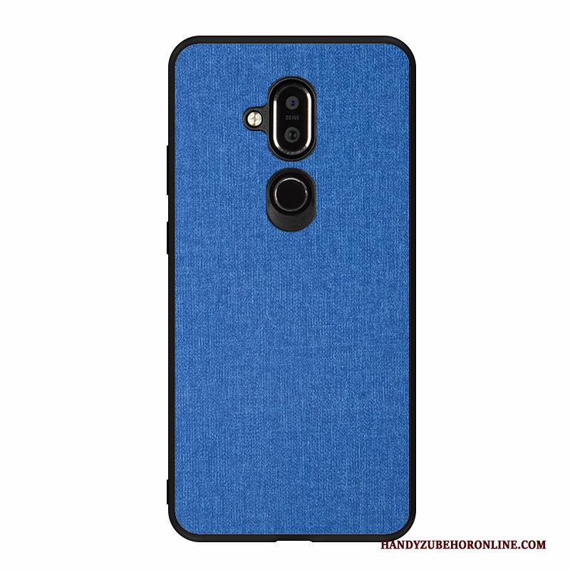 Nokia 8.1 Hoesje Nieuw Groen Doek Original Bescherming Hard